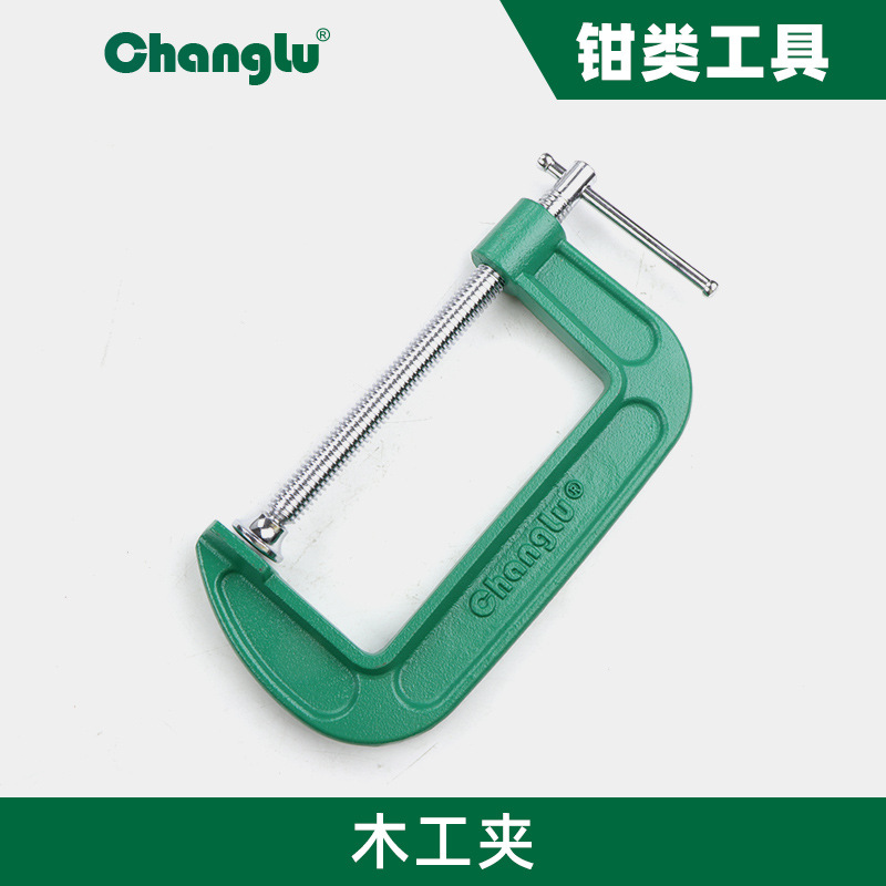 长鹿厂家批发手动重型木工夹固定夹持快速夹具G型夹玛钢木工