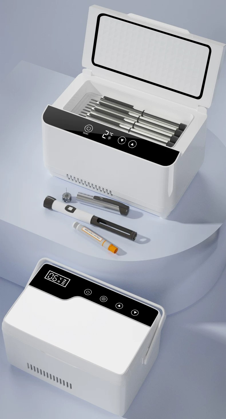 Portable Insulin Refrigeration Box for Car and Home Use, Rechargeable, Large Capacity, Dedicated Medicine Refrigeration Box for Travel