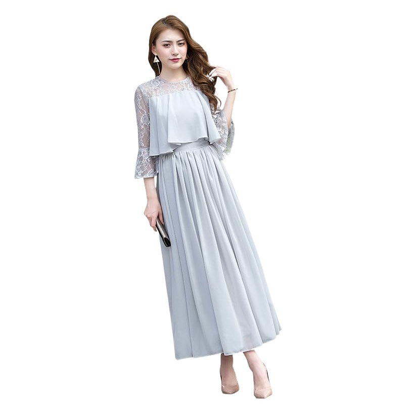 Vestido de noche largo 2026, nuevo estilo coreano, vestido de banquete con efecto adelgazante, vestido de fiesta para anfitriona de AliExpress