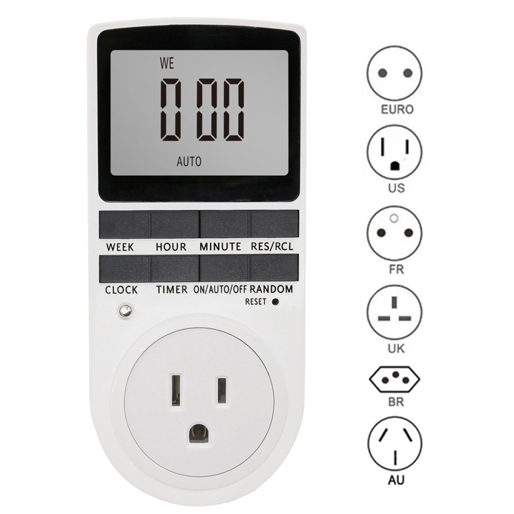 Manufacturer supplies large screen timer switch socket electronic timer multi-function timer kitchen socket