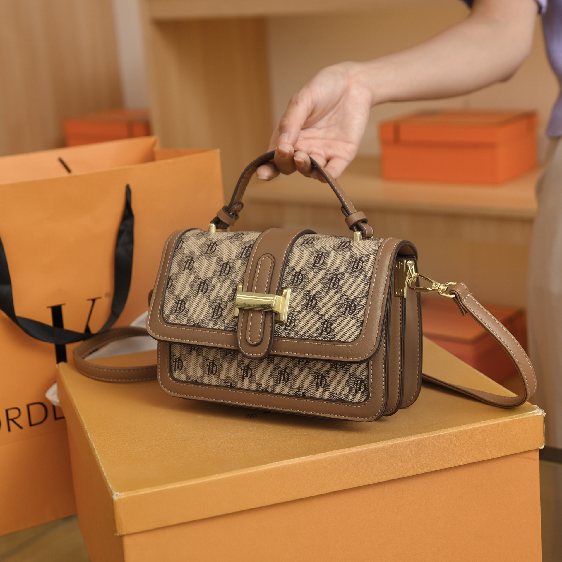 Nuova borsa per, alla moda, casual, elegante, borsa quadrata piccola, design di nicchia, tracolla monospalla, borsa alla moda per_voghion.com