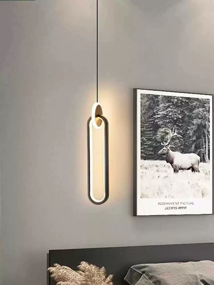 Pendant ceiling lamp (Teclast) modern minimalistic, adjustable height, round/oval, warm or tri‑color
