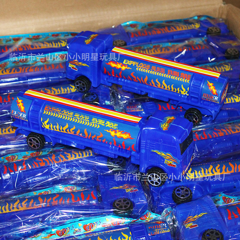 Children's Large Oil Tanker Boy Toy Car Artificial Oil Semi-Trailer Model Transporter Truck 2 Yuan Toy