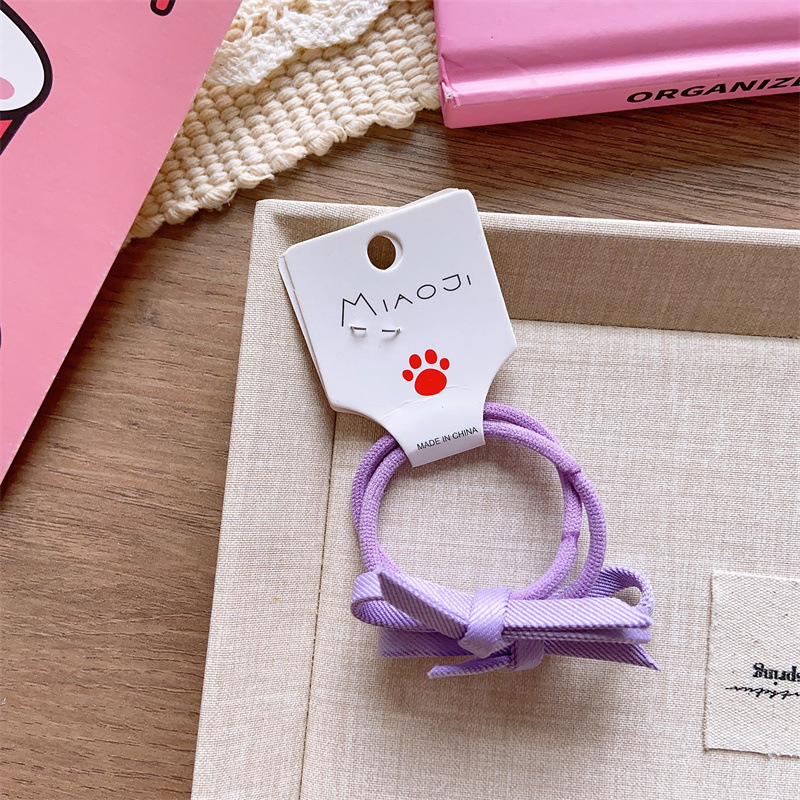 儿童春季小清新纯色基础BB夹女童手工手打蝴蝶结发夹亲子款侧边夹详情12