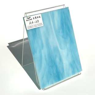 Manufacturer's Hot-Selling Sky Blue Brushed Opalescent Imitation Stone Colorful Inlaid Church Glass Tiffany Glass Slices