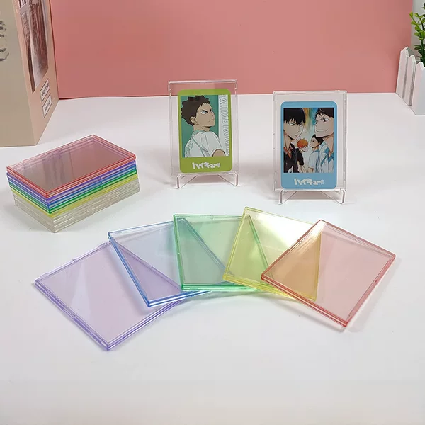 Shell-Themed Card Brick Stand, Card Holder, Acrylic Card Sleeve, Album Display, Photo Frame, Storage, Magnetic, Uv Protection