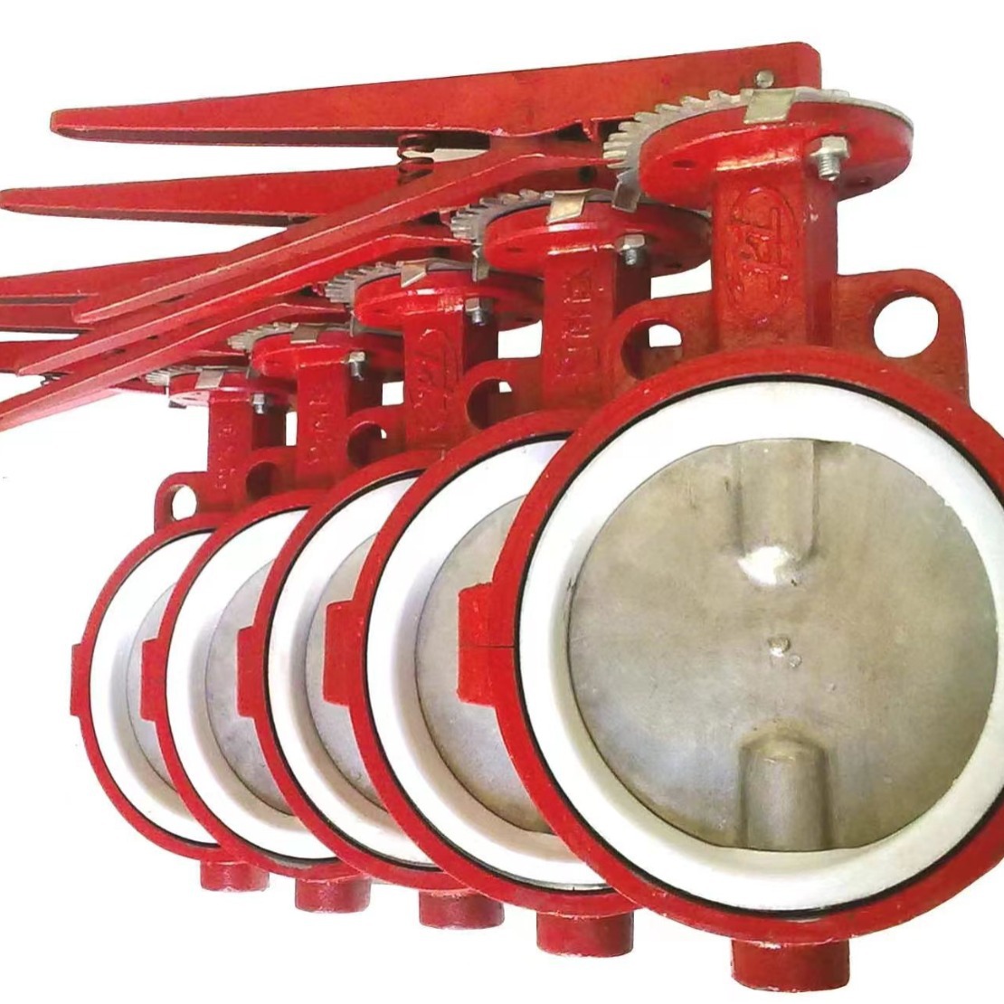 不锈钢四氟蝶阀 DN80气动阀门D71F4-10 散装水泥罐车配件批发