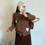 长袖宽松爱心大码上衣