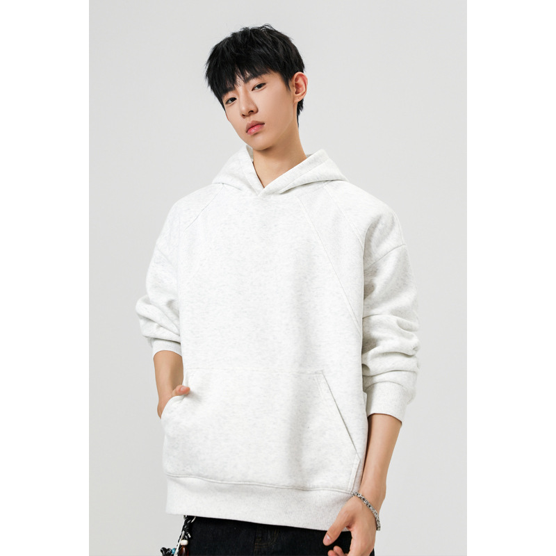 Schweres Patchwork-Kapuzensweatshirt für Damen und Herren, lockeres, lässiges Oberteil im amerikanischen Stil für Paare im Herbst, Vibe High_voghion.com