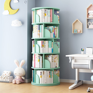Children's Bookshelf Household Toy Storage and Organization Baby Picture Book Floor-Standing Storage Cabinet Simple Multi-Layer Rotating Storage Rack