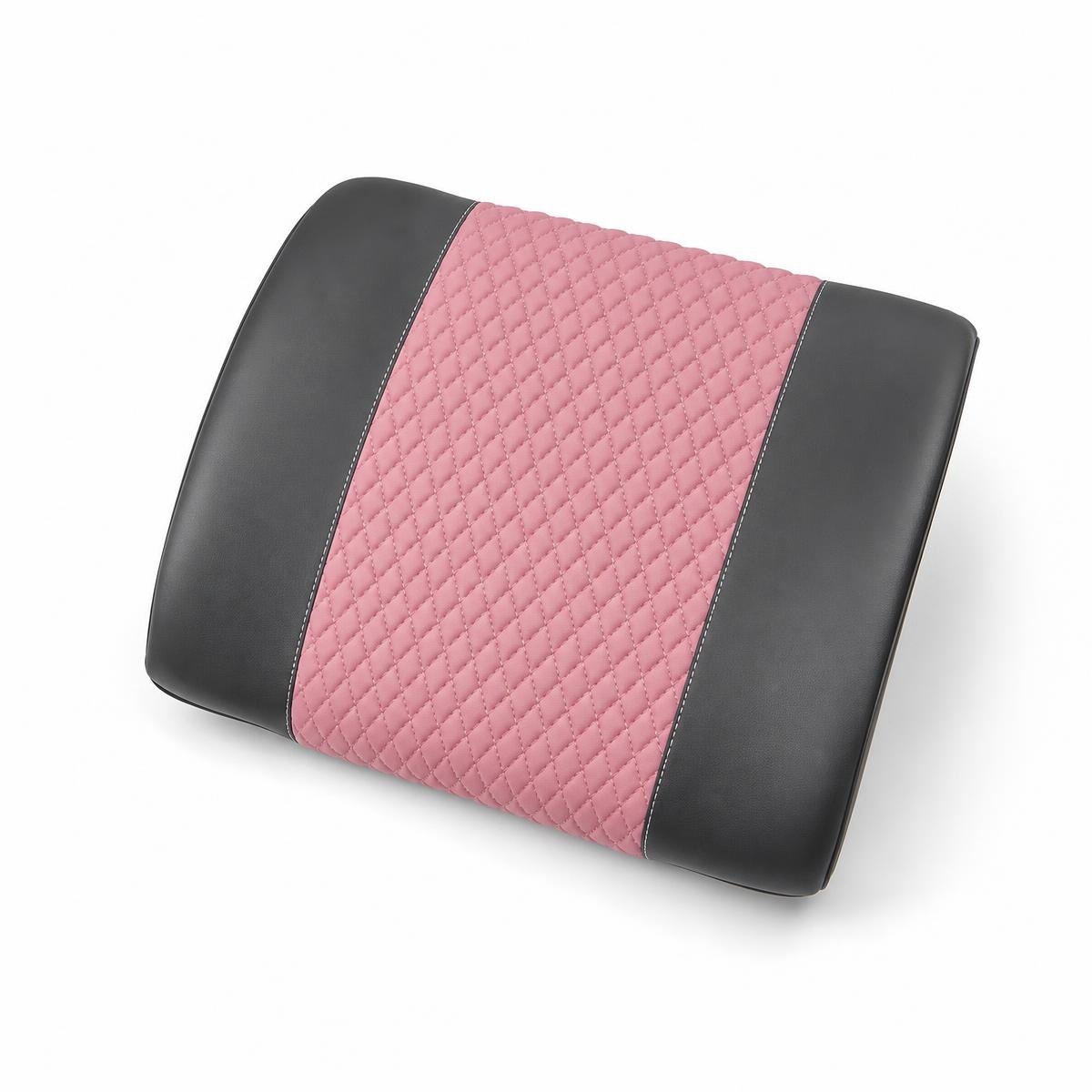 Car lumbar support cushion, designed to provide support for the lower back while driving, made with memory foam for comfortable, breathable support, reducing fatigue during long drives