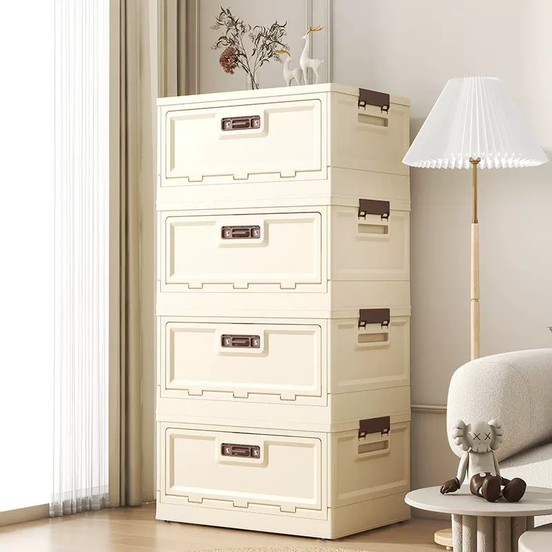 大号塑料折叠收纳箱学生书籍整理箱家用客厅卧室玩具杂物储物柜子