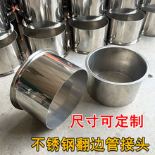 不锈钢风管接头通风管道抱箍快装接头白铁皮法兰活接翻边镀锌管