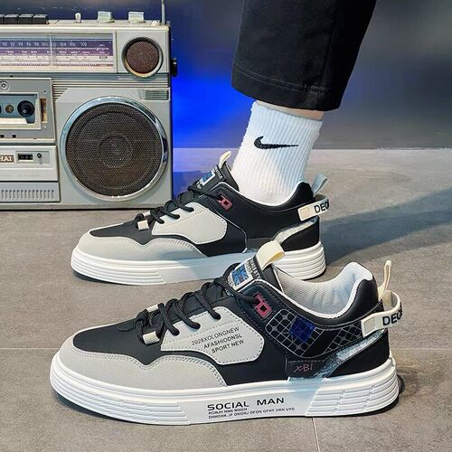 2024 spring new men's low-cut flat casual sneakers, versatile student versatile trendy shoes, trendy sports shoes for men