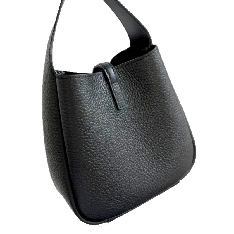 Original Yangshulin Hobo Bucket Bag Large Capacity Genuine Leather LE57 Handbag Small Suede Shoulder Underarm Bag for Women - Thumbnail 5