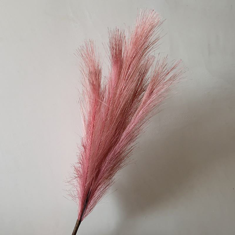 网红婚房婚庆仿真芦苇花烟花孔雀草仿生粉色羽毛礼堂插花花材装饰|undefined