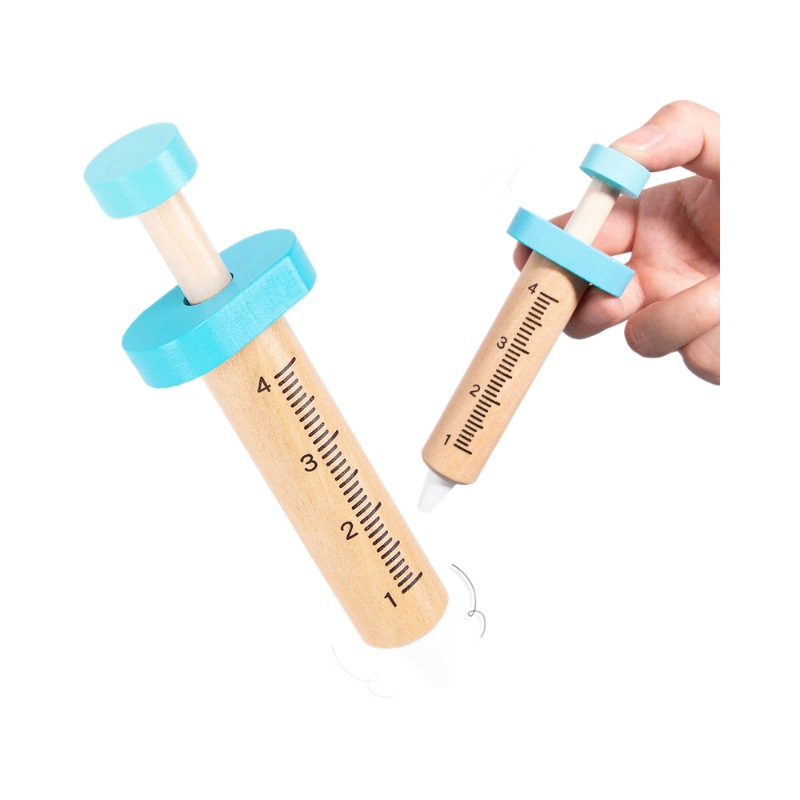 Educación temprana para niños Conejito Doctor Toy Set para niños y niñas Juego de casas Juguetes de inyección Caja de medicina de simulación de madera