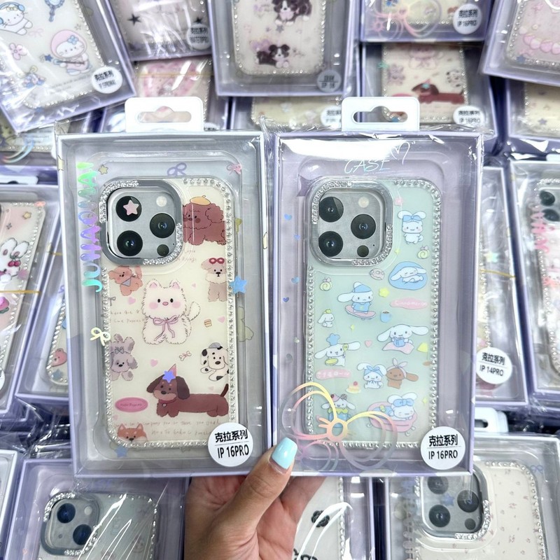 克拉系列适用iPhone17Promax手机壳华为P80卡通边钻MATE70女款壳|undefined