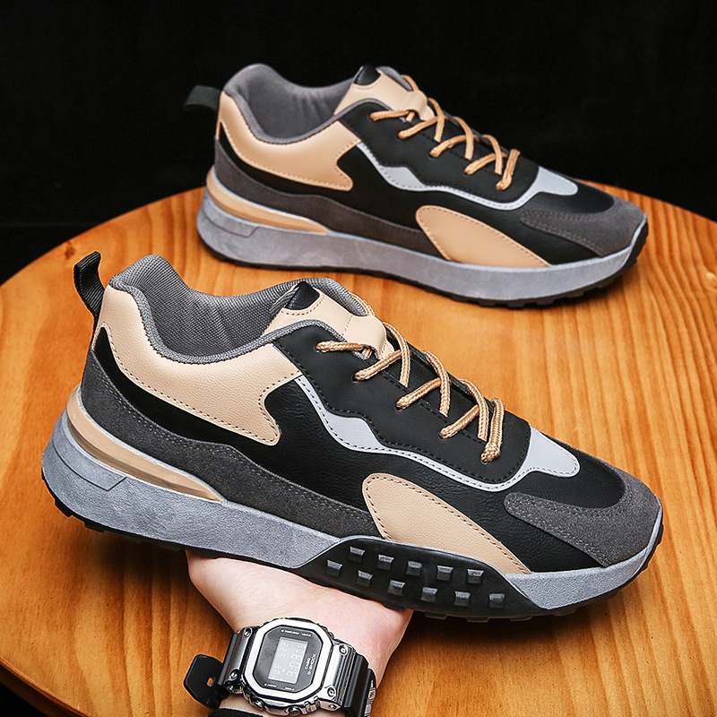 2021 Autumn new pattern motion Casual shoes Korean Edition Trend fashion Color matching Increase The thickness of the bottom Forrest Gump