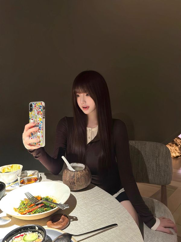 咖色假两件打底衫长袖t恤女春秋2025新款修身显瘦设计感小众上衣|undefined