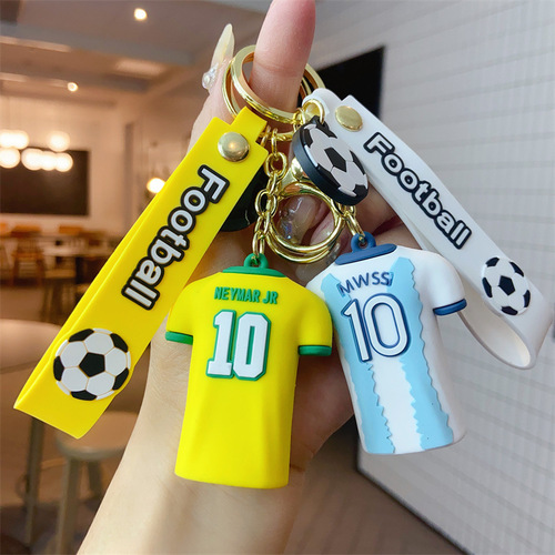  FIFA World Cup Star Player Jersey Figure Keychain Fashion Backpack Ornament Unique Creative Gift