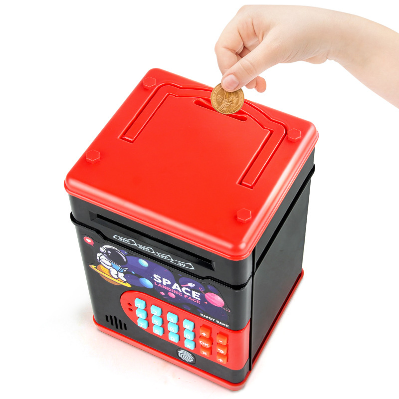 Nuevo rompecabezas juego Casa inteligente alcancía simulación inteligente inducción electrónica huella digital contraseña caja alcancía juguete