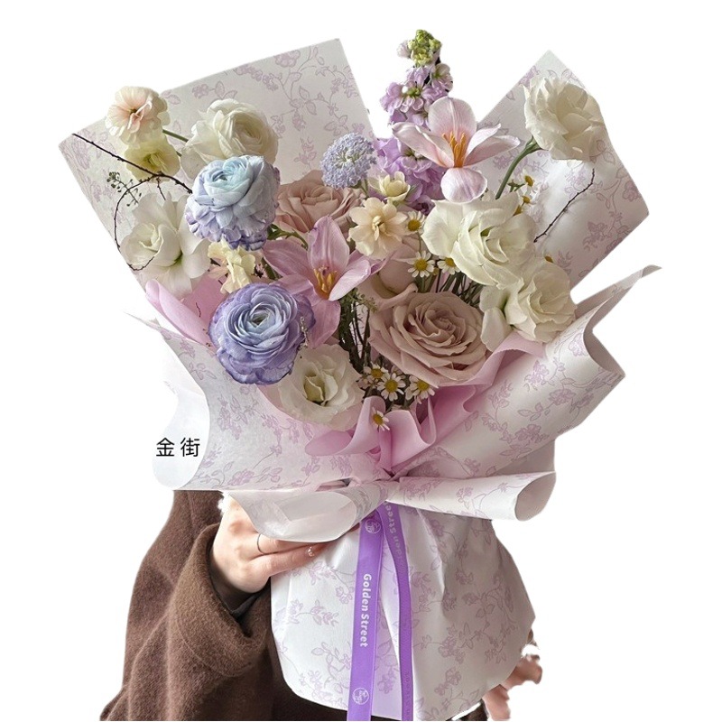 Papel de regalo impermeable famoso en Internet, papel de arte floral, papel de regalo para flores, papel de regalo para floristería, venta al por mayor transfronteriza
