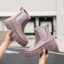 跨境纽布朗低筒雨鞋女增高防水防滑低筒雨靴下雨低筒防水靴水鞋