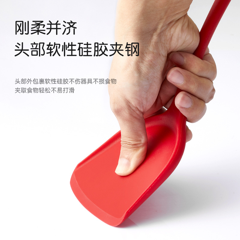 Personalizado set de siete piezas de cocina de silicona anti-deslizante anti-alta temperatura pala de cocina doméstica herramientas al aire libre image 4