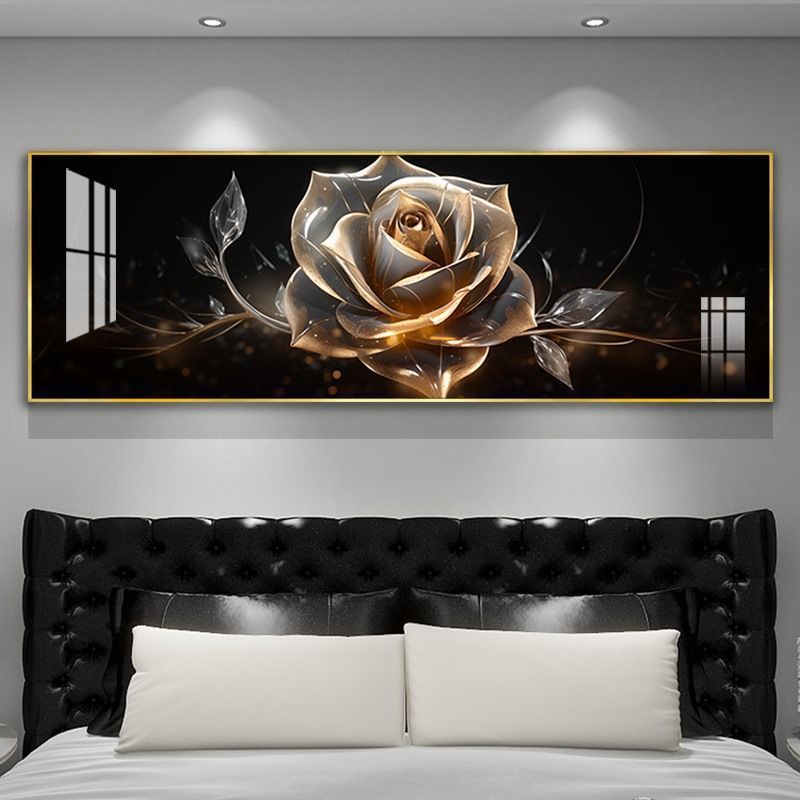 Decoración moderna de la cabecera del dormitorio minimalista rosa de alto nivel de la sala de estar sofá pintura de fondo de pared pintura horizontal abstracta image 9