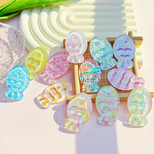 夏季新款透色彩色小鱼配件DIY鞋花鞋扣头饰奶油胶手机壳配件饰品