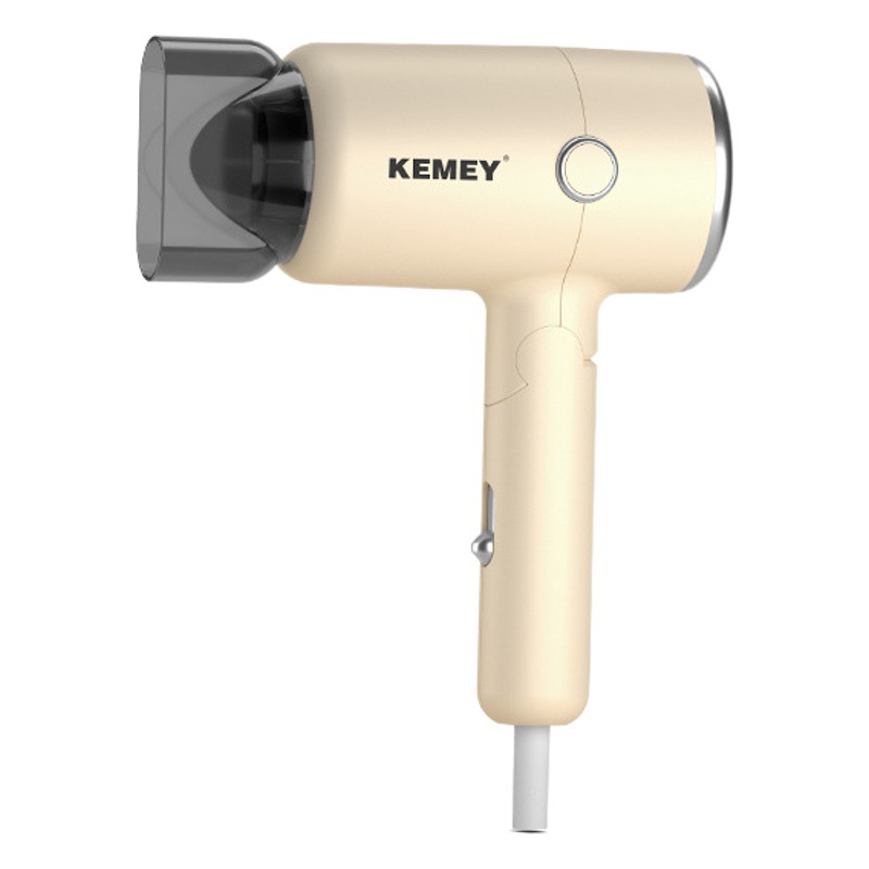Secador de Pelo Plegable Portátil KM-6838 de ABS Plegable, Cuidado del cabello a temperatura constante para Hogar y Viajes