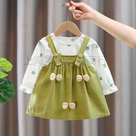 6个月女宝宝秋装公主裙0-1岁女童长袖新款碎花洋气小裙子婴儿衣服