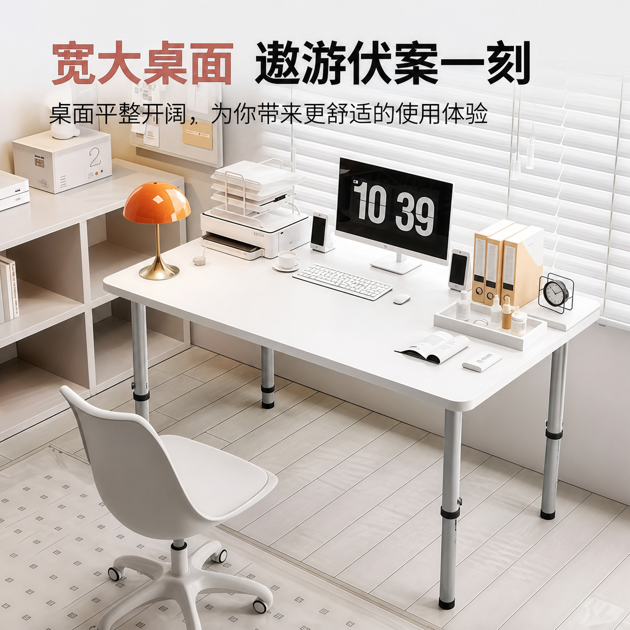Training Table, Large White Table, Study Table, Children's Desk, Adjustable Height, Thickened Writing Desk, Mall Stall Bead Art Table, Wholesale