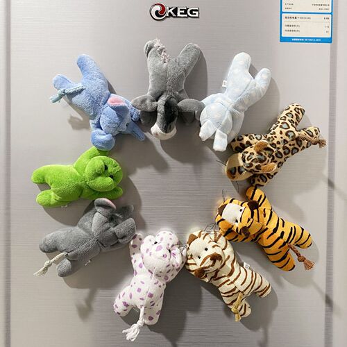 Cute Cartoon Plush Animal Refrigerator Magnet Giant Panda Magnetic Doll Scenic Area Travel Souvenirs