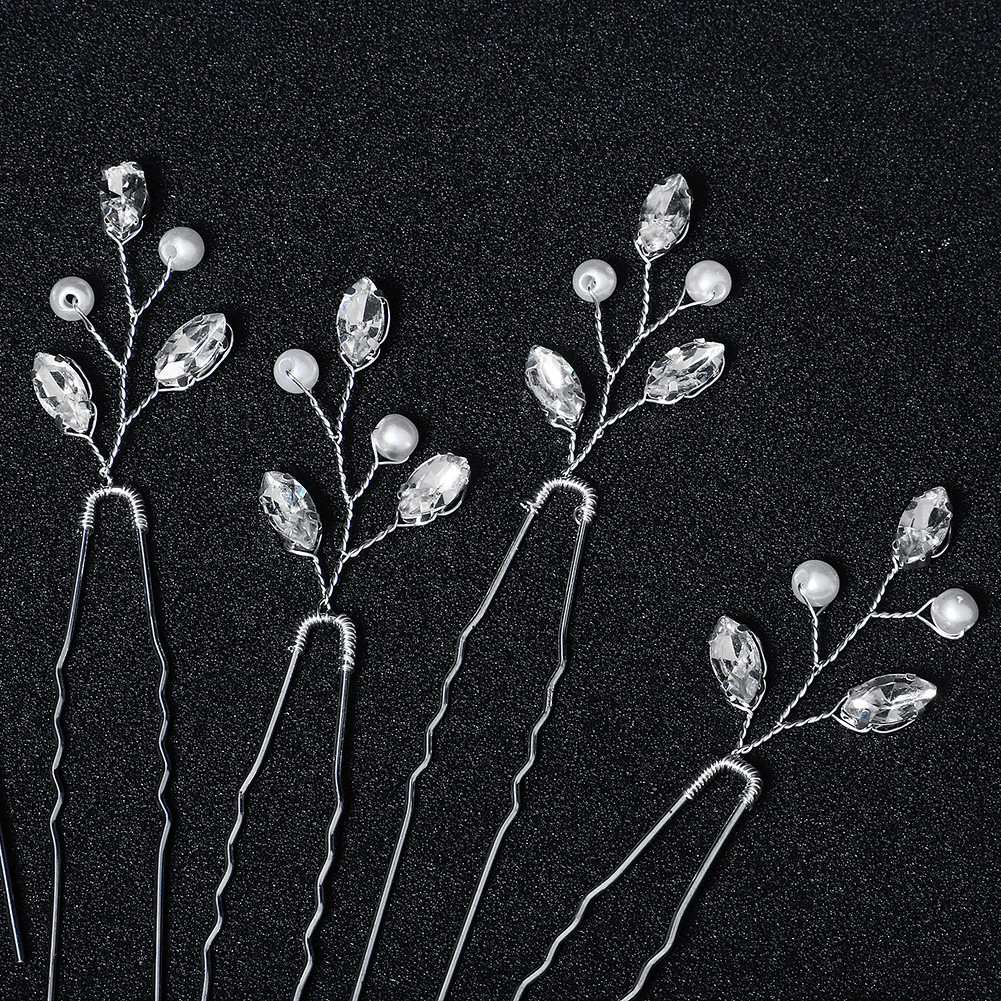 Amazon antiguos accesorios para el cabello simple rhinestone pin boda nupcial updo tocado hecho a mano perla horquilla en forma de U