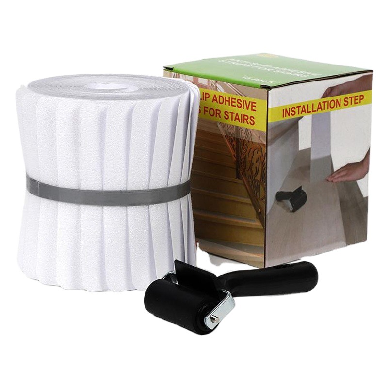 Escalera escalones de goma resistente al agua PEVA cinta antideslizante pre-cortada plana Post tira caja de color traje de baño antideslizante pegatinas