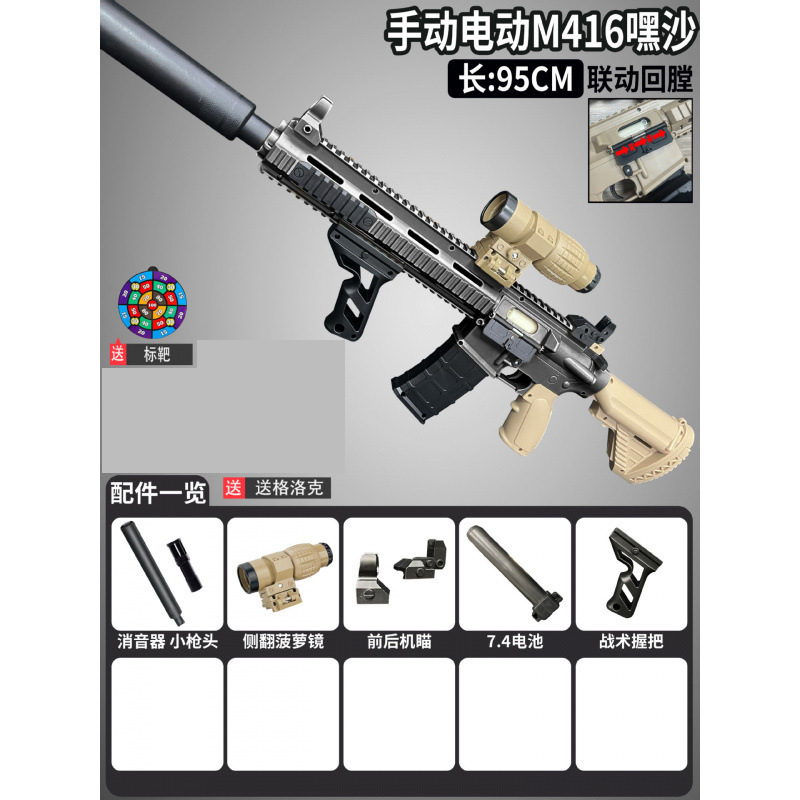 The standard configuration of the extra large M416 is [linked reloading] hand-op…