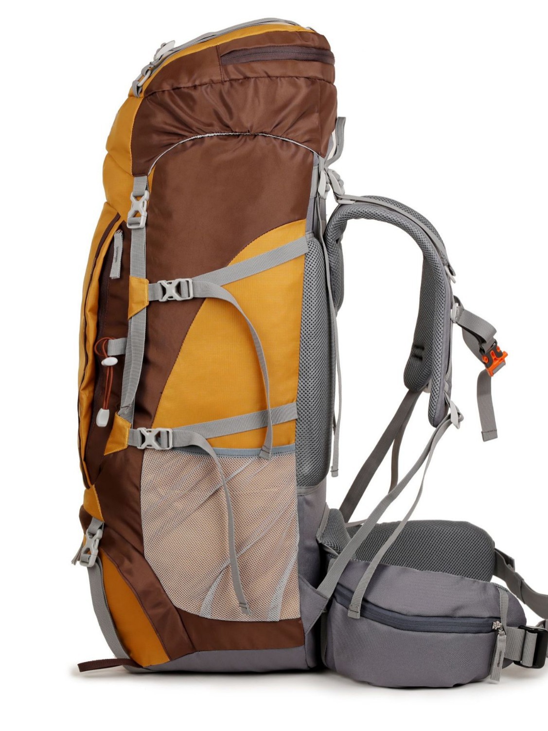 Bolsa de senderismo plegable de gran capacidad, bolsa de montañismo para deportes al aire libre de 75L