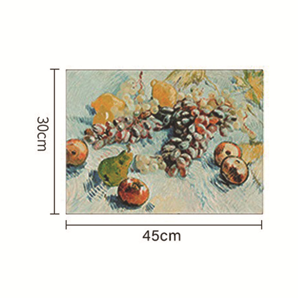 Salvamantel de PVC Monet Van Gogh, estilo pintura al óleo, salvamantel impermeable, estampado occidental creativo, salvamantel con aislamiento térmico, personalizable, al por mayor, para uso doméstico.