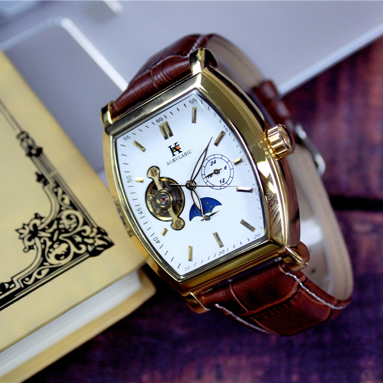 Wholesale Aogulas Barrel Automatic Mechanical Watch Men's Business Watch