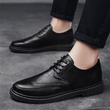 夏季男鞋2023新款男士商务正装黑色工作上班皮鞋潮流英伦真皮潮鞋