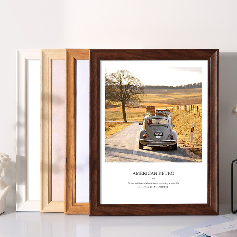 Simple retro photo frame table wholesale wooden picture frame mounting certificate frame wall hanging photo wall a4 puzzle cross stitch Simple retro photo frame table wholesale wooden picture frame mounting certificate frame wall hanging photo wall a4 puzzle cross stitch