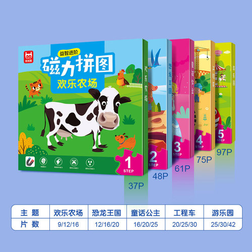 Children's magnetic puzzle advanced educational toy magnetic puzzle board 3-4-5-6 years old puzzle easy to store