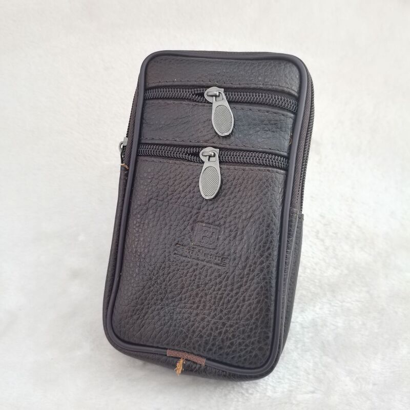 New increase leather waist bag mobile phone bag 7 inch smart men wear belt mobile phone bag sundry bag manufacturers spot