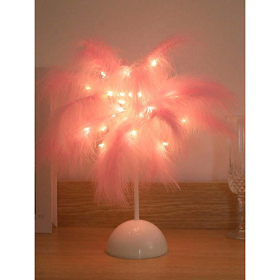 Feather Decorative LED Night Light Warm Romantic Desk