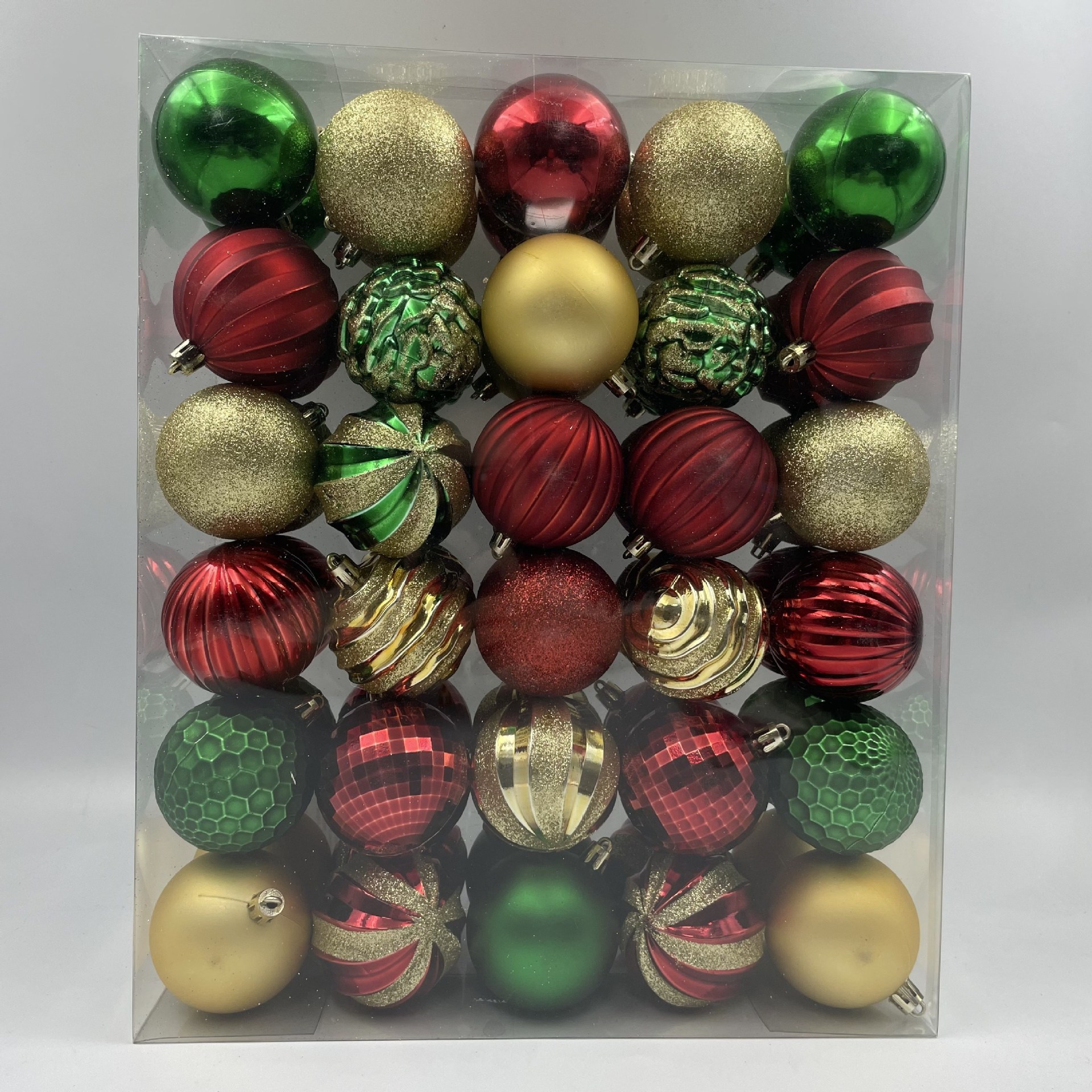 Navidad 60PCS plástico galvanizado Navidad set árbol de Navidad atmósfera festiva bola decorativa