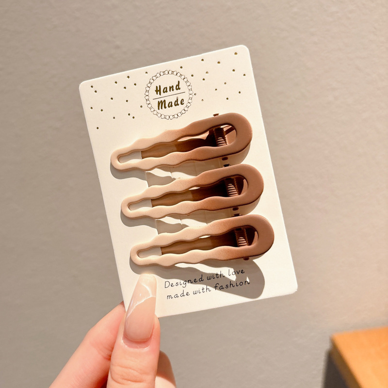 Rosa horquilla hembra niños lindo pelo roto Bangs clip bebé no duele el pelo horquilla niña duckbill clip tocado