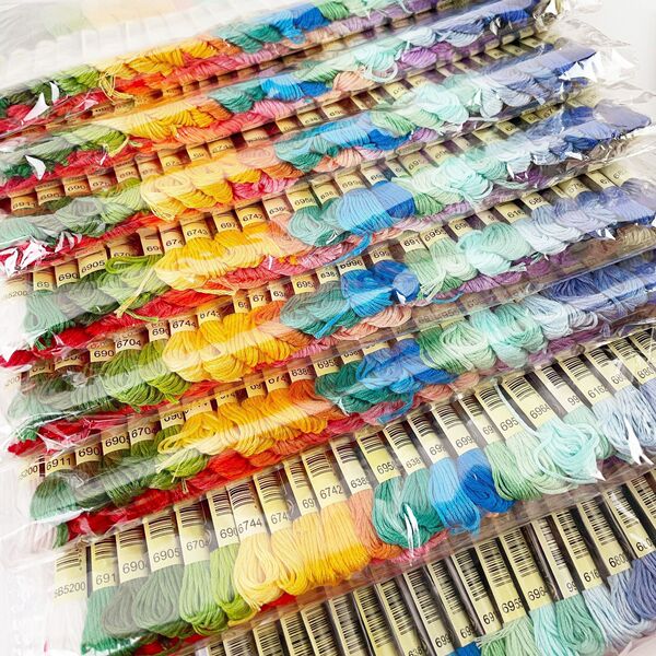 50-color set of color threads 8 meters/count pure cotton embroidery…