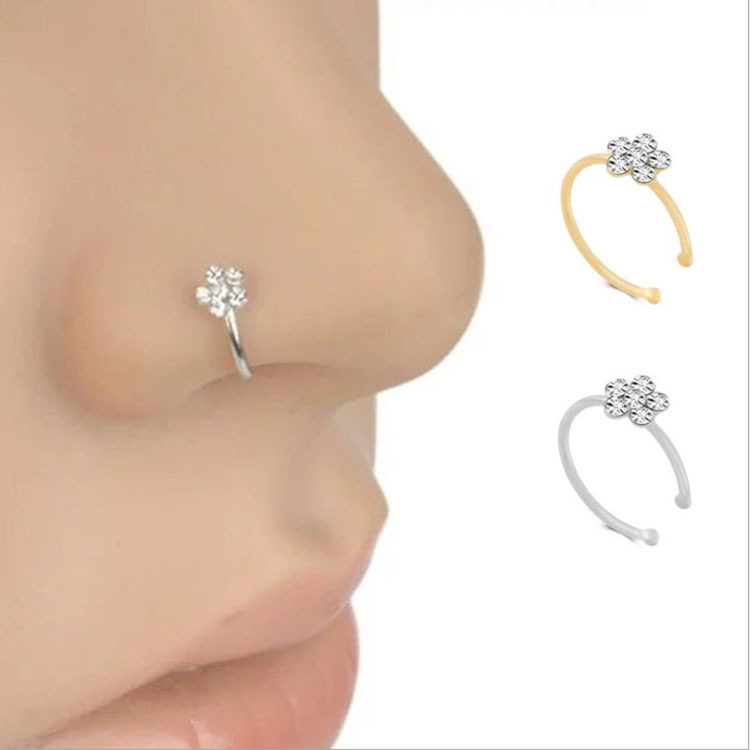 Diamond-studded plum blossom fake nose r...